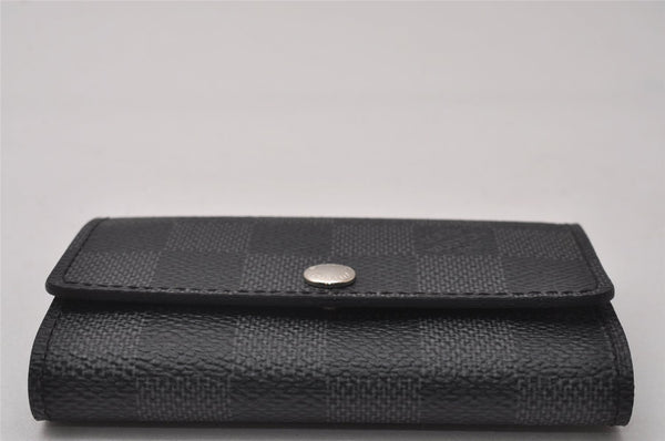 Authentic Louis Vuitton Damier Graphite Multicles 6 Key Case M62662 LV 3585I