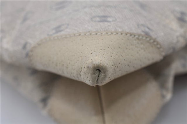 Authentic GUCCI Centennial Line Clutch Bag GG PVC Leather Ivory 3586C