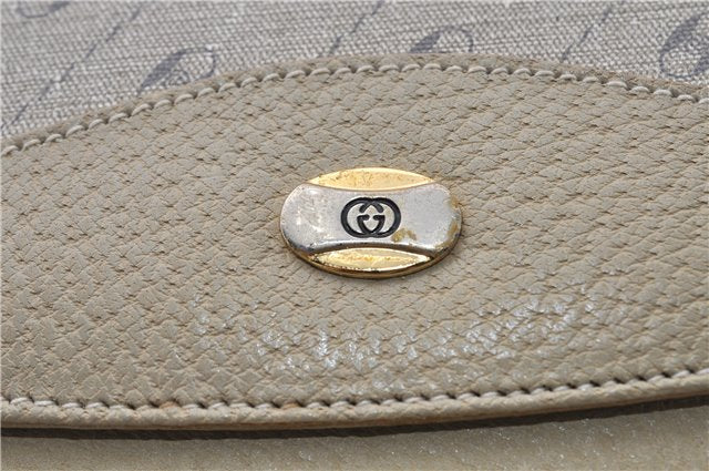 Authentic GUCCI Centennial Line Clutch Bag GG PVC Leather Ivory 3586C