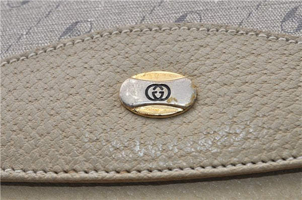 Authentic GUCCI Centennial Line Clutch Bag GG PVC Leather Ivory 3586C