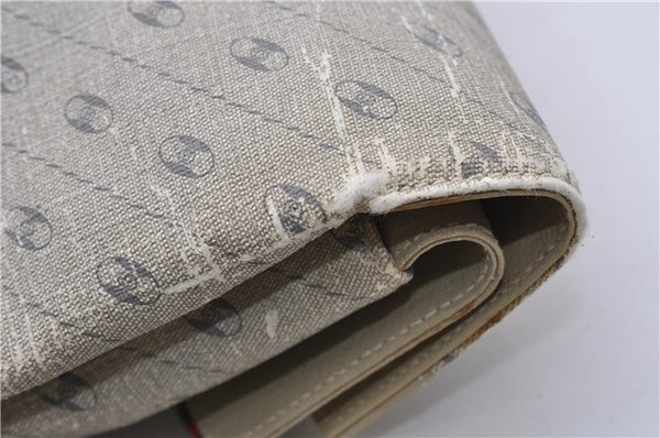 Authentic GUCCI Centennial Line Clutch Bag GG PVC Leather Ivory 3586C