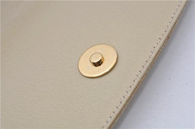 Authentic GUCCI Centennial Line Clutch Bag GG PVC Leather Ivory 3586C