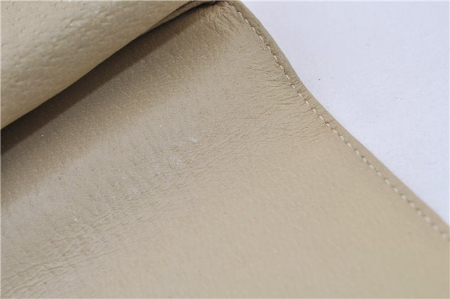 Authentic GUCCI Centennial Line Clutch Bag GG PVC Leather Ivory 3586C