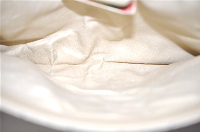 Authentic GUCCI Centennial Line Clutch Bag GG PVC Leather Ivory 3586C