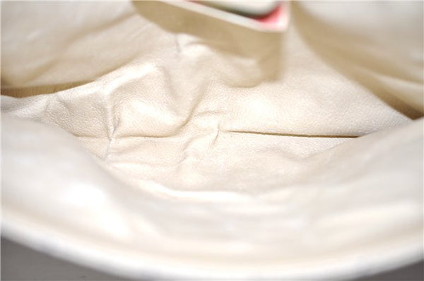 Authentic GUCCI Centennial Line Clutch Bag GG PVC Leather Ivory 3586C