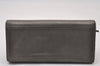 Authentic GUCCI Vintage Horsebit Long Wallet Purse Leather 240781 Gray 3586I