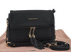 Authentic MIU MIU Leather Chain Tassel 2Way Shoulder Cross Body Bag Black 3587I