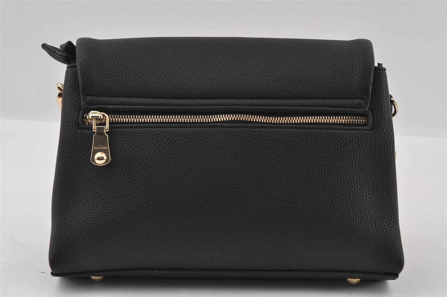 Authentic MIU MIU Leather Chain Tassel 2Way Shoulder Cross Body Bag Black 3587I