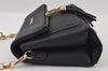 Authentic MIU MIU Leather Chain Tassel 2Way Shoulder Cross Body Bag Black 3587I
