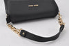 Authentic MIU MIU Leather Chain Tassel 2Way Shoulder Cross Body Bag Black 3587I