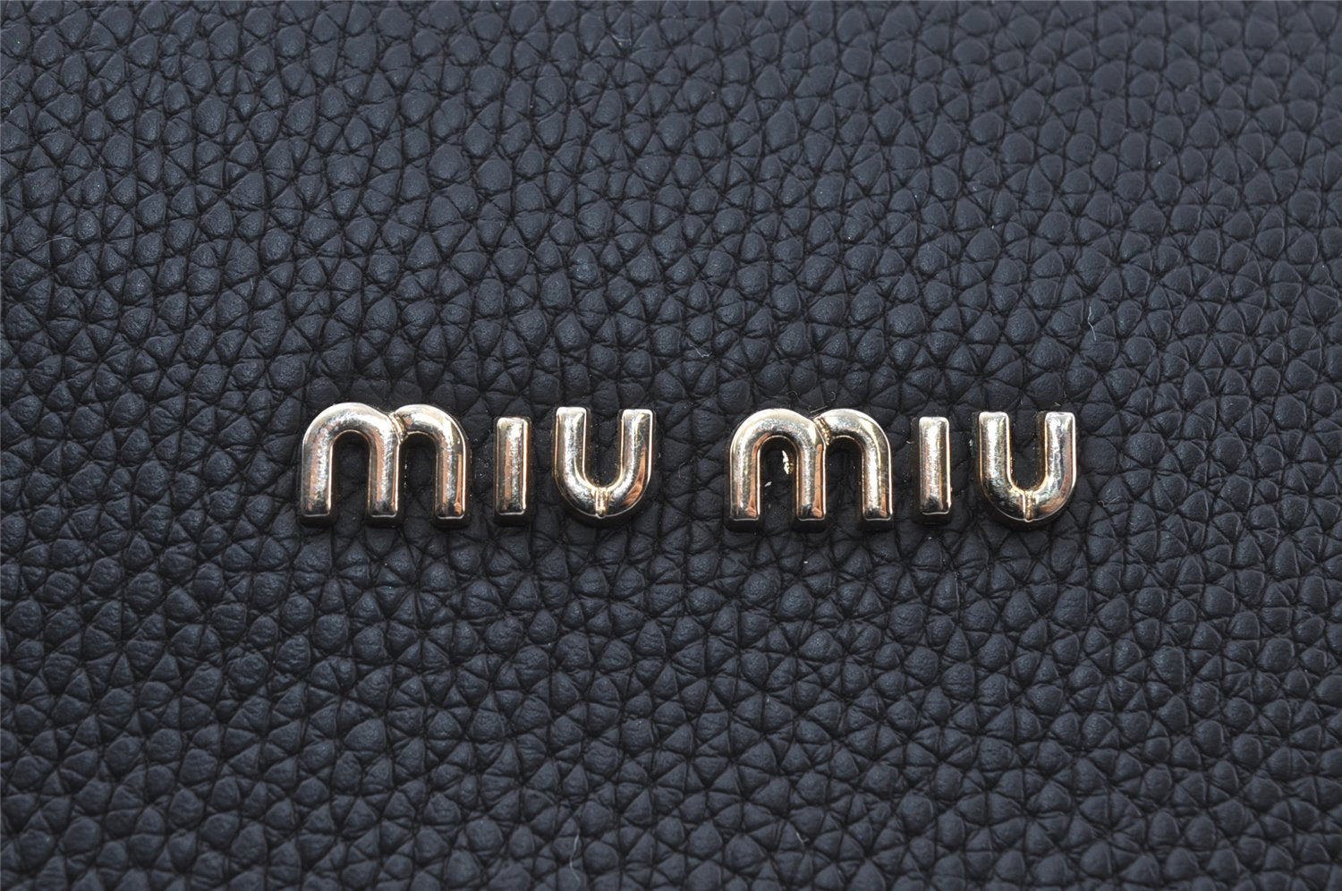 Authentic MIU MIU Leather Chain Tassel 2Way Shoulder Cross Body Bag Black 3587I