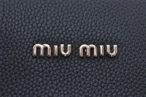 Authentic MIU MIU Leather Chain Tassel 2Way Shoulder Cross Body Bag Black 3587I