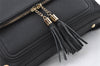 Authentic MIU MIU Leather Chain Tassel 2Way Shoulder Cross Body Bag Black 3587I