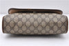 Authentic GUCCI Web Sherry Line Clutch Bag GG PVC Leather Brown 3588C