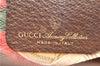 Authentic GUCCI Web Sherry Line Clutch Bag GG PVC Leather Brown 3588C