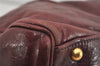 Authentic MIU MIU Vintage Leather 2Way Shoulder Hand Bag Bordeaux 3588I