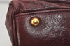 Authentic MIU MIU Vintage Leather 2Way Shoulder Hand Bag Bordeaux 3588I