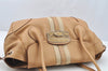 Authentic PRADA Vit Daino Lucer Leather Shoulder Tote Bag BR2937 Beige 3589I