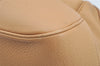 Authentic PRADA Vit Daino Lucer Leather Shoulder Tote Bag BR2937 Beige 3589I