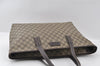 Authentic GUCCI Vintage Shoulder Tote Bag GG PVC Leather 211137 Brown 3590I