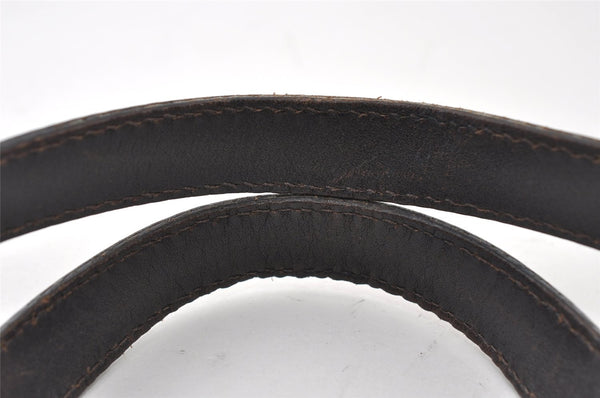 Authentic GUCCI Vintage Shoulder Tote Bag GG PVC Leather 211137 Brown 3590I