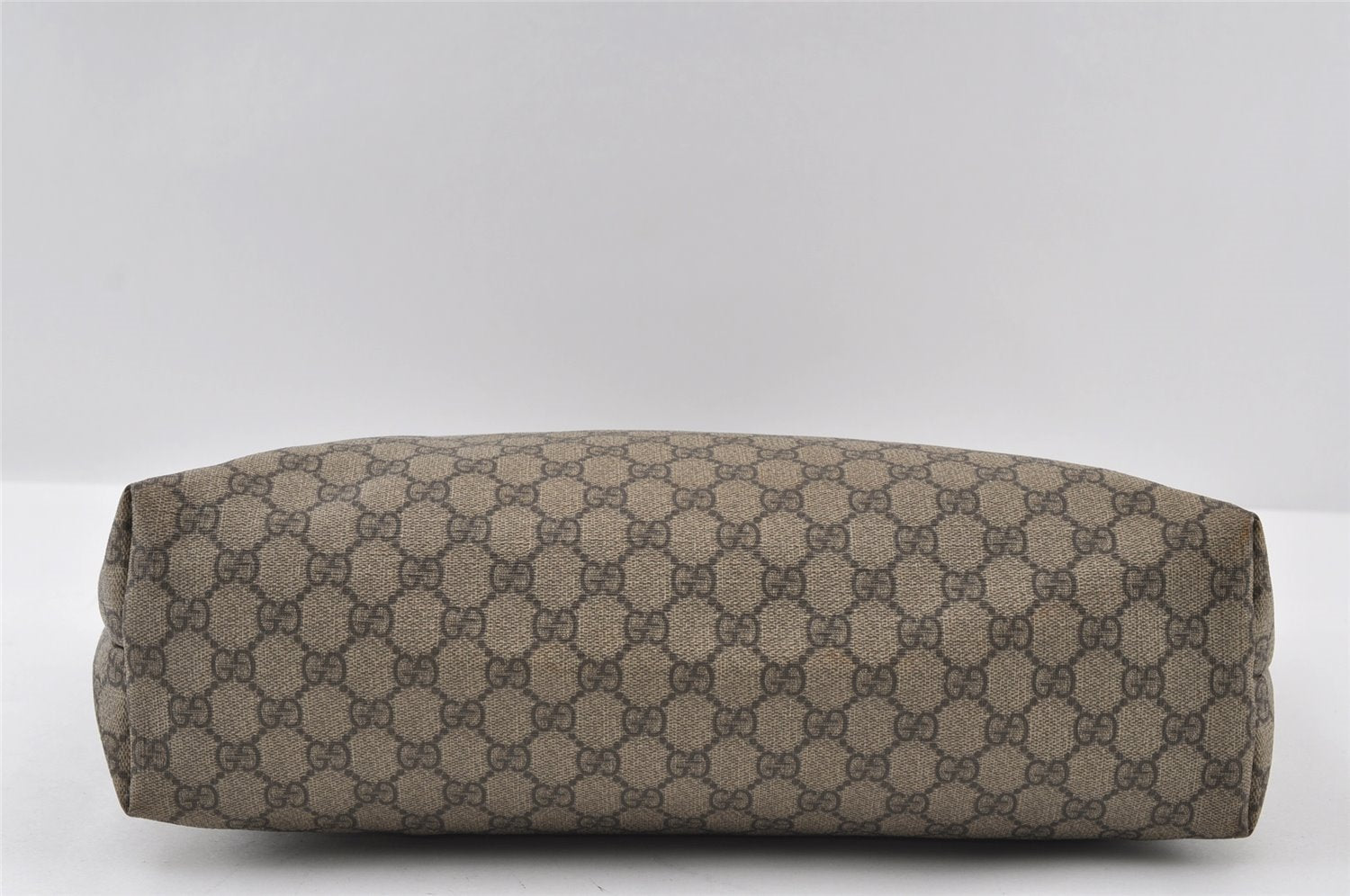 Authentic GUCCI Vintage Shoulder Tote Bag GG PVC Leather 211137 Brown 3590I