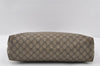 Authentic GUCCI Vintage Shoulder Tote Bag GG PVC Leather 211137 Brown 3590I