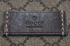 Authentic GUCCI Vintage Shoulder Tote Bag GG PVC Leather 211137 Brown 3590I