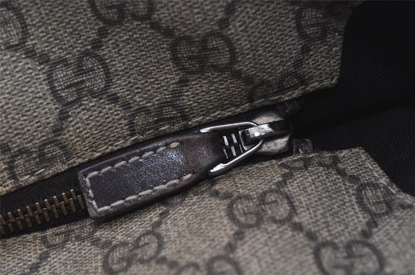 Authentic GUCCI Vintage Shoulder Tote Bag GG PVC Leather 211137 Brown 3590I