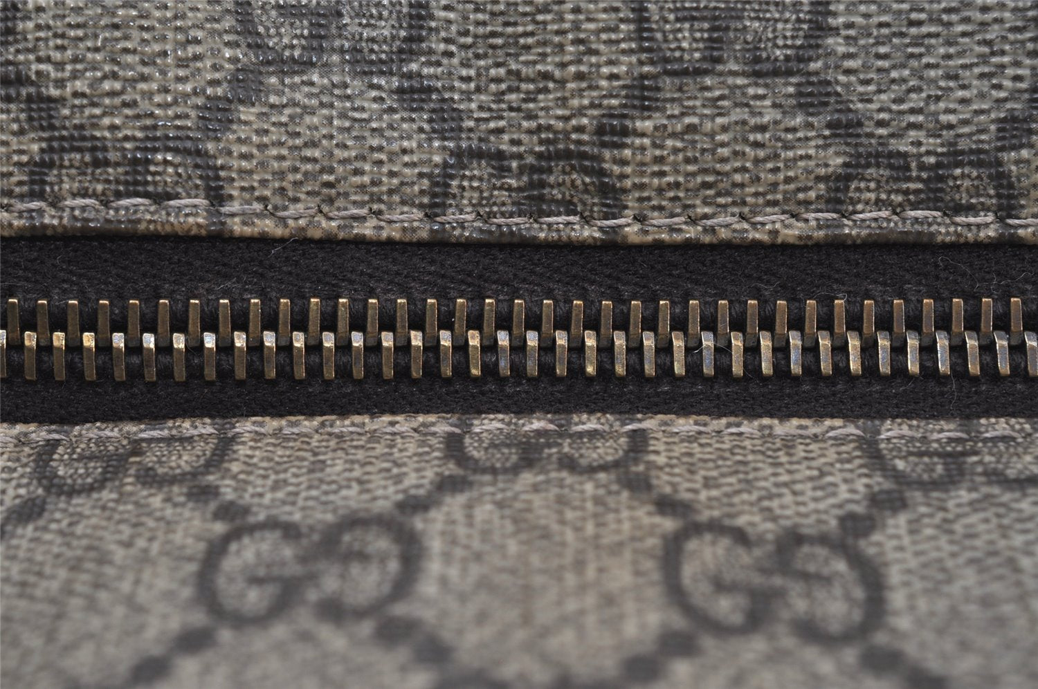 Authentic GUCCI Vintage Shoulder Tote Bag GG PVC Leather 211137 Brown 3590I