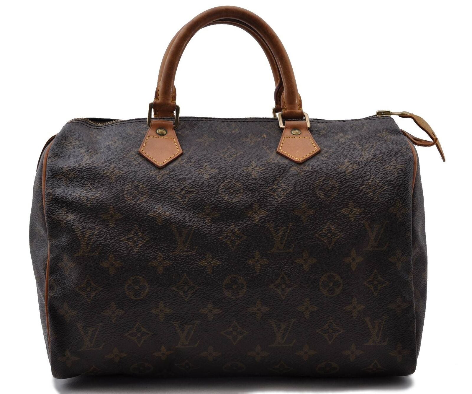 Authentic Louis Vuitton Monogram Speedy 30 Hand Bag M41526 LV 3592C