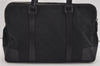 Authentic GUCCI Vintage Shoulder Hand Bag GG Canvas Leather Black 3592I