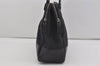 Authentic GUCCI Vintage Shoulder Hand Bag GG Canvas Leather Black 3592I