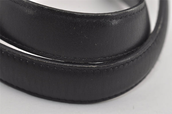 Authentic GUCCI Vintage Shoulder Hand Bag GG Canvas Leather Black 3592I