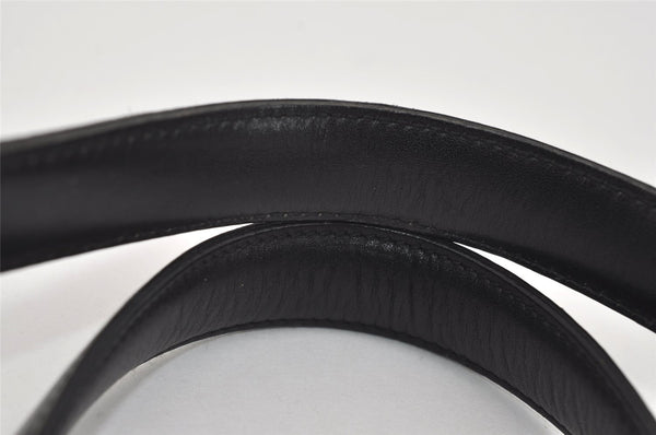 Authentic GUCCI Vintage Shoulder Hand Bag GG Canvas Leather Black 3592I