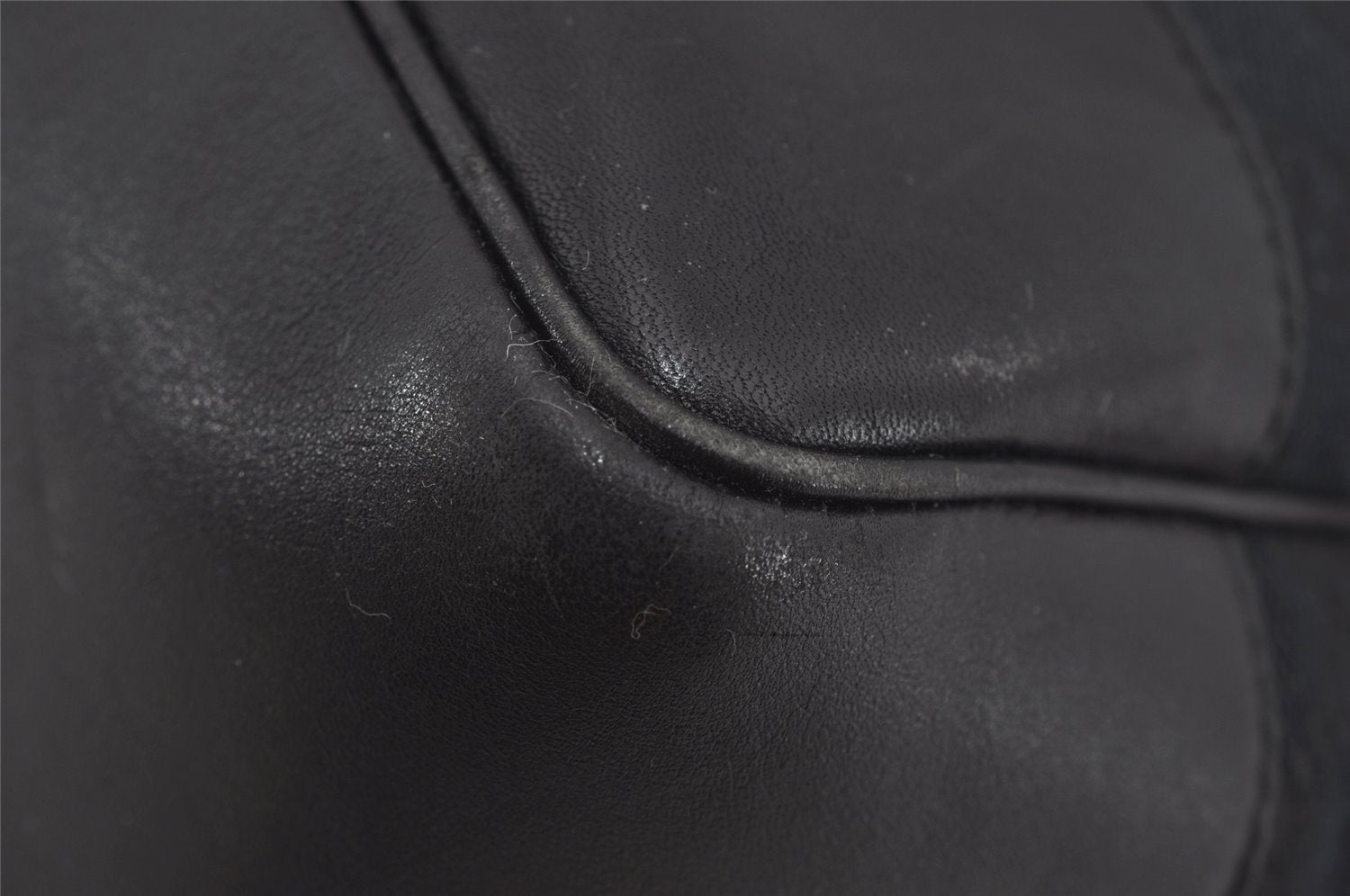 Authentic GUCCI Vintage Shoulder Hand Bag GG Canvas Leather Black 3592I