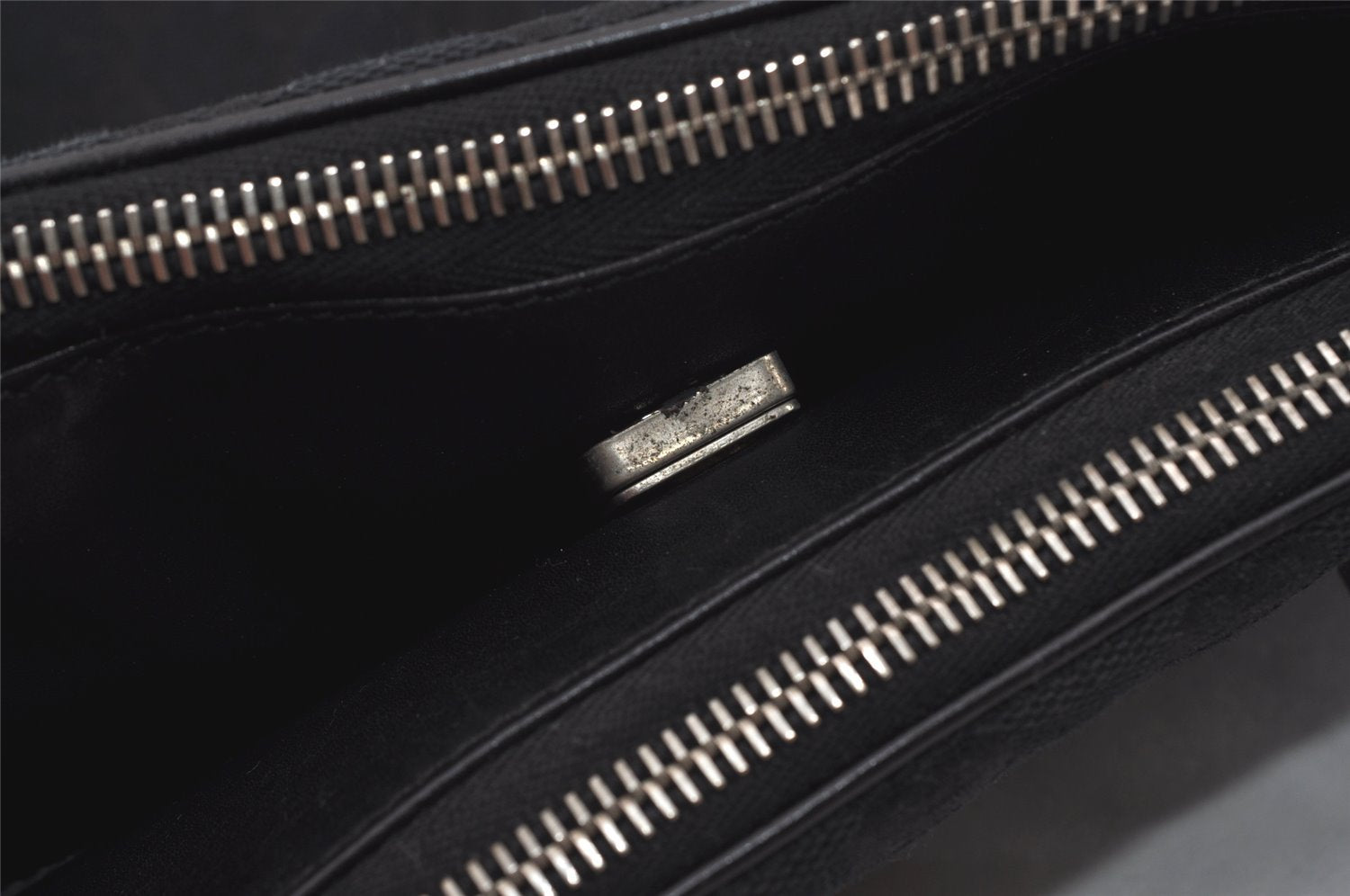 Authentic GUCCI Vintage Shoulder Hand Bag GG Canvas Leather Black 3592I