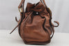 Authentic MIU MIU Vintage Leather Shoulder Tote Bag Brown 3596I