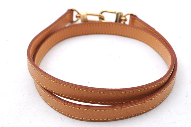 Authentic Louis Vuitton Leather Shoulder Strap Beige 39