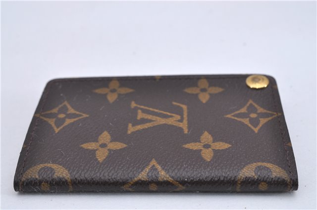 Auth Louis Vuitton Monogram Porte Cartes Credit Pression M60937 Card Case 3600F