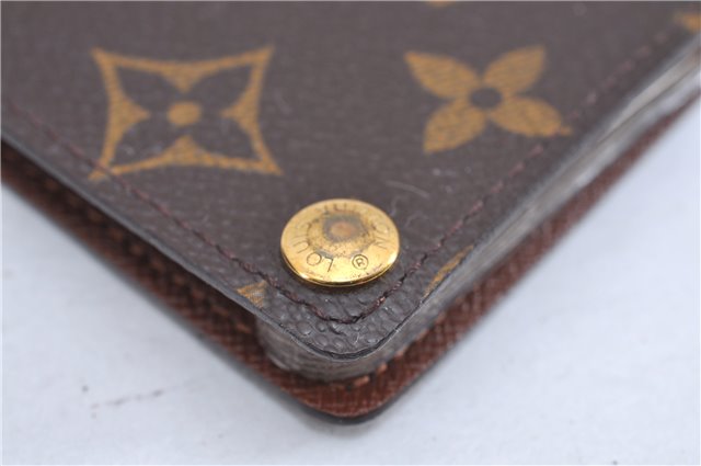 Auth Louis Vuitton Monogram Porte Cartes Credit Pression M60937 Card Case 3600F