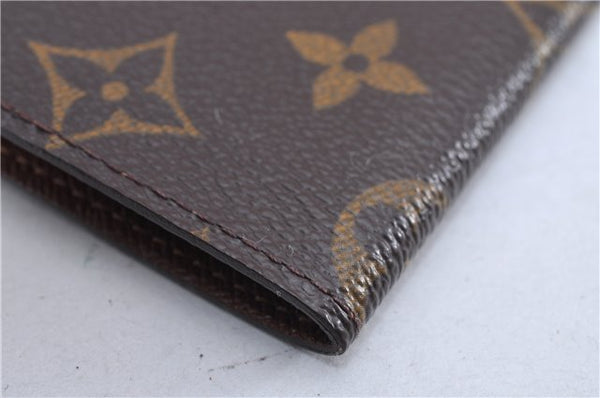 Auth Louis Vuitton Monogram Porte Cartes Credit Pression M60937 Card Case 3600F