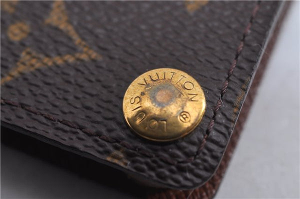 Auth Louis Vuitton Monogram Porte Cartes Credit Pression M60937 Card Case 3600F