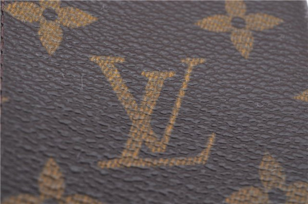 Auth Louis Vuitton Monogram Porte Cartes Credit Pression M60937 Card Case 3600F