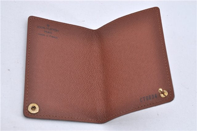 Auth Louis Vuitton Monogram Porte Cartes Credit Pression M60937 Card Case 3600F