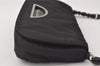 Authentic Christian Dior Maris Pearl Shoulder Bag Nylon Leather Black Junk 3601I