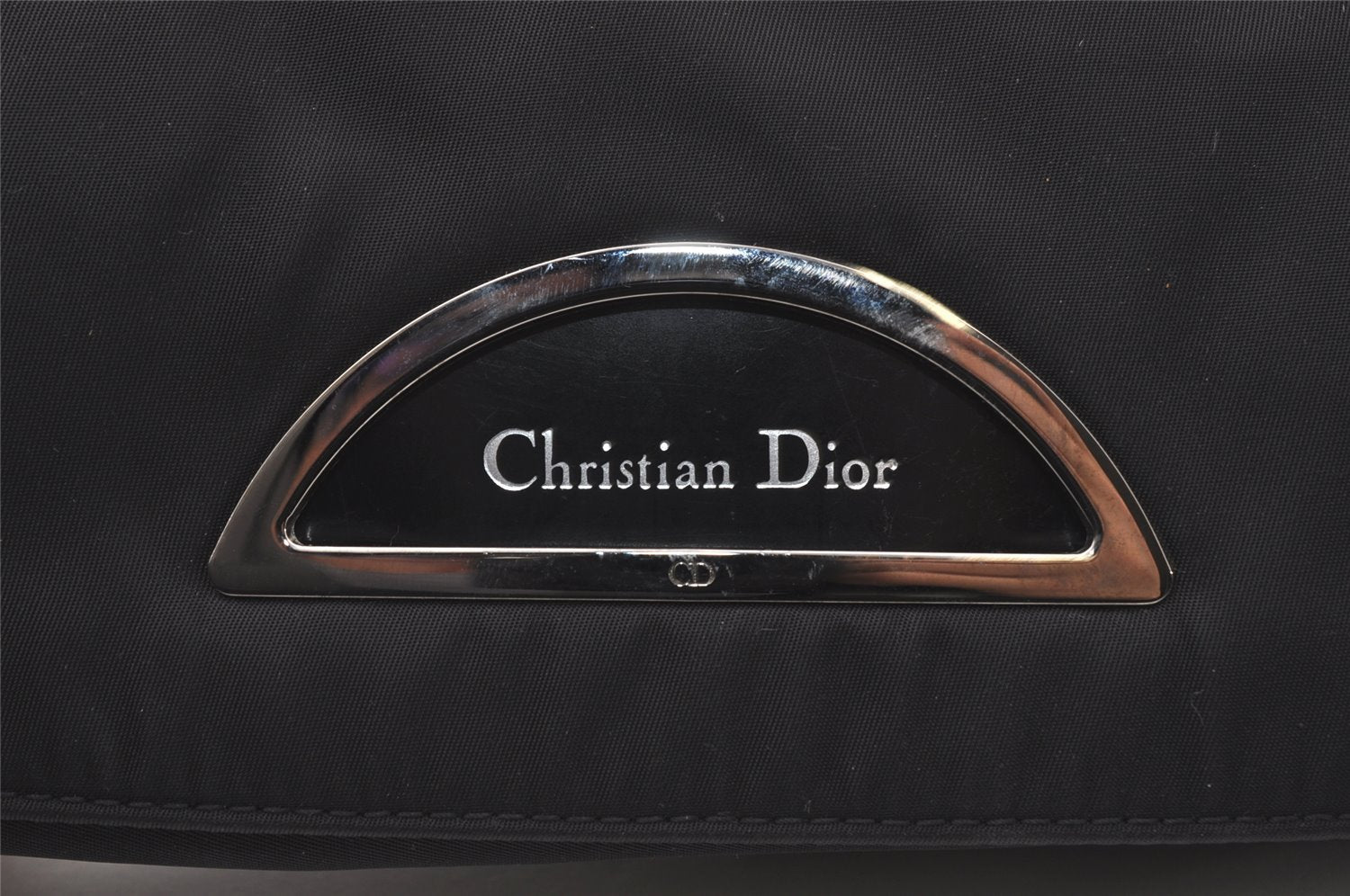 Authentic Christian Dior Maris Pearl Shoulder Bag Nylon Leather Black Junk 3601I