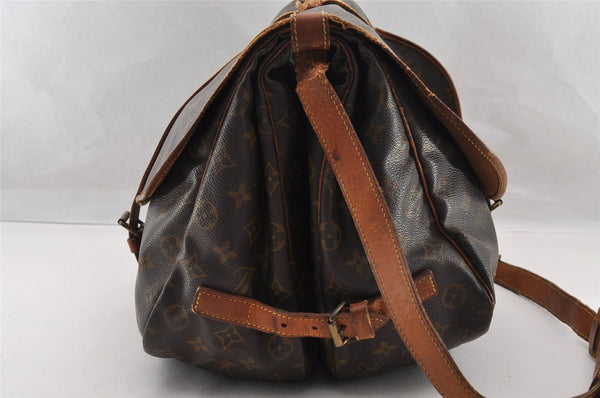 Authentic Louis Vuitton Monogram Saumur 35 Shoulder Cross Bag M42254 LV 3602I