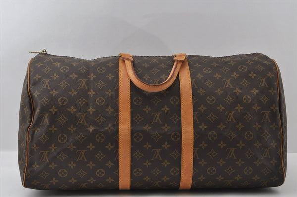 Authentic Louis Vuitton Monogram Keepall 55 Travel Boston Bag M41424 LV 3604I