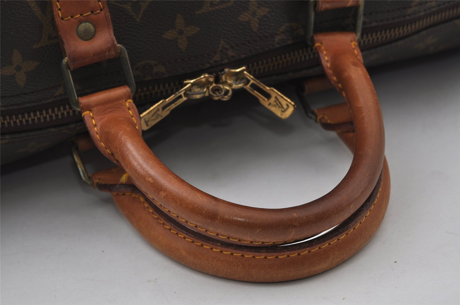 Authentic Louis Vuitton Monogram Keepall 55 Travel Boston Bag M41424 LV 3605I